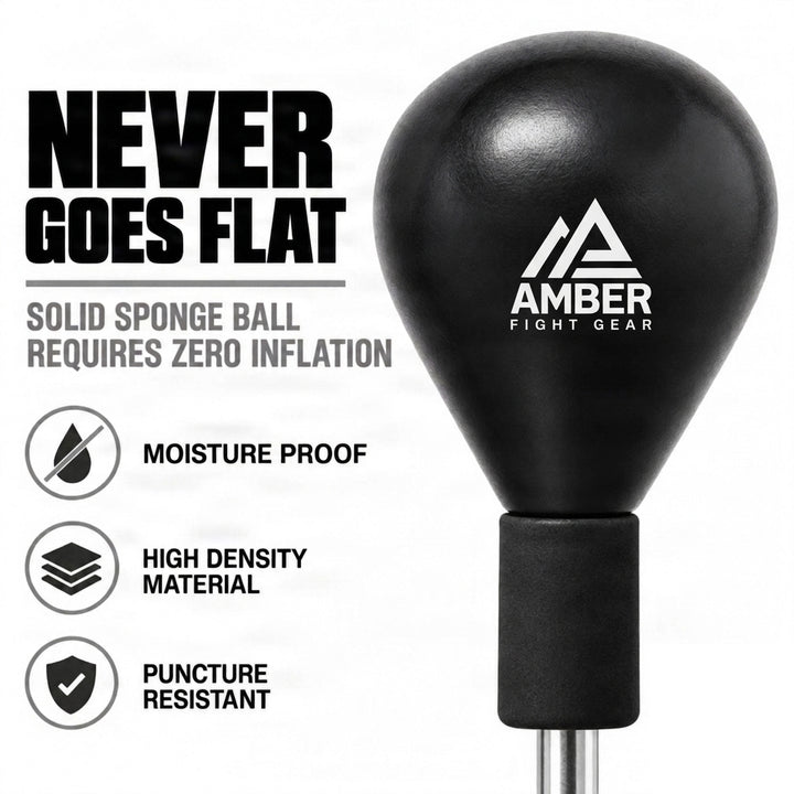 Amber Fight Gear Freestanding Boxing Punching Bag - Improve Speed &amp; Coordination | Adjustable Height, Kids &amp; Adults Fitness Workout