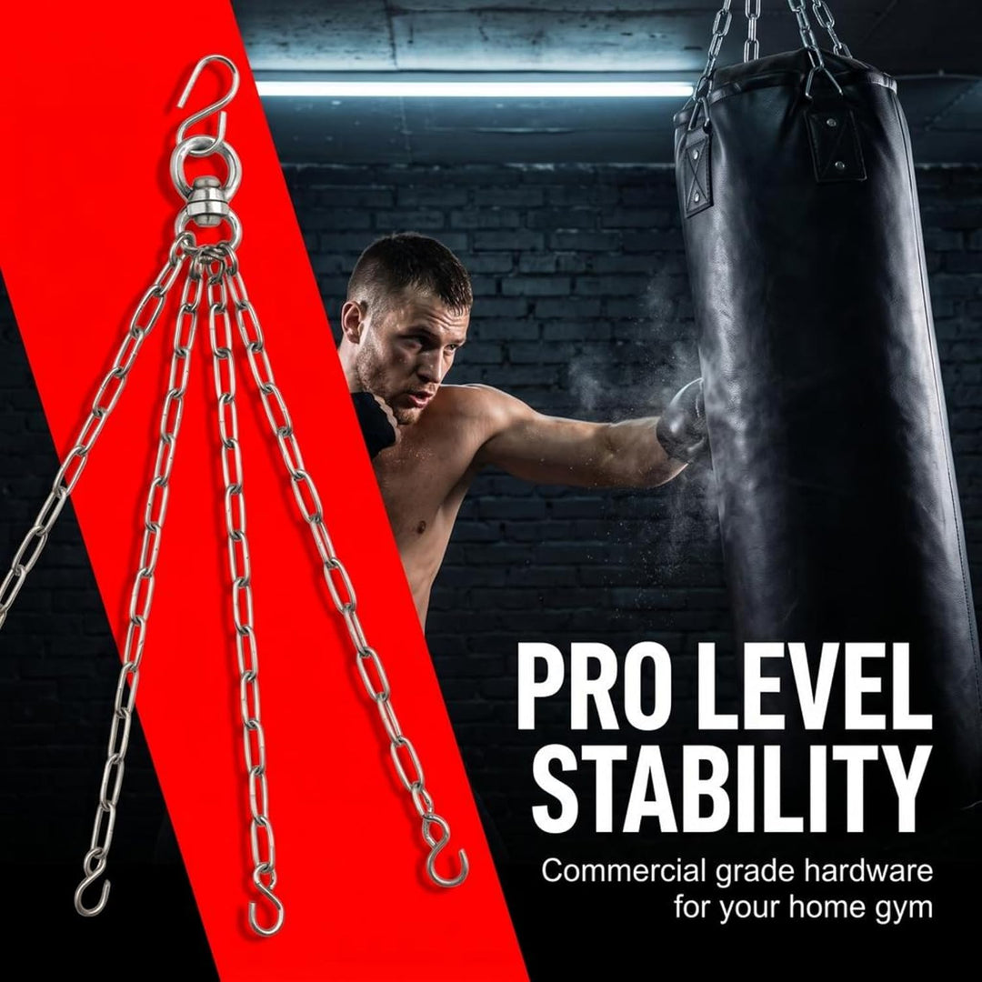 Amber Fight Gear Heavy Bag Chain with 360° Swivel, 200–220 lb Capacity