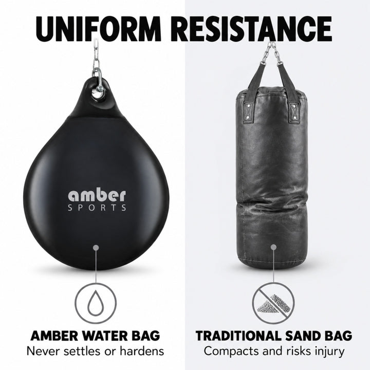 Amber Fight Gear Water-Filled Teardrop Heavy Boxing Bag, 12–18 Inch