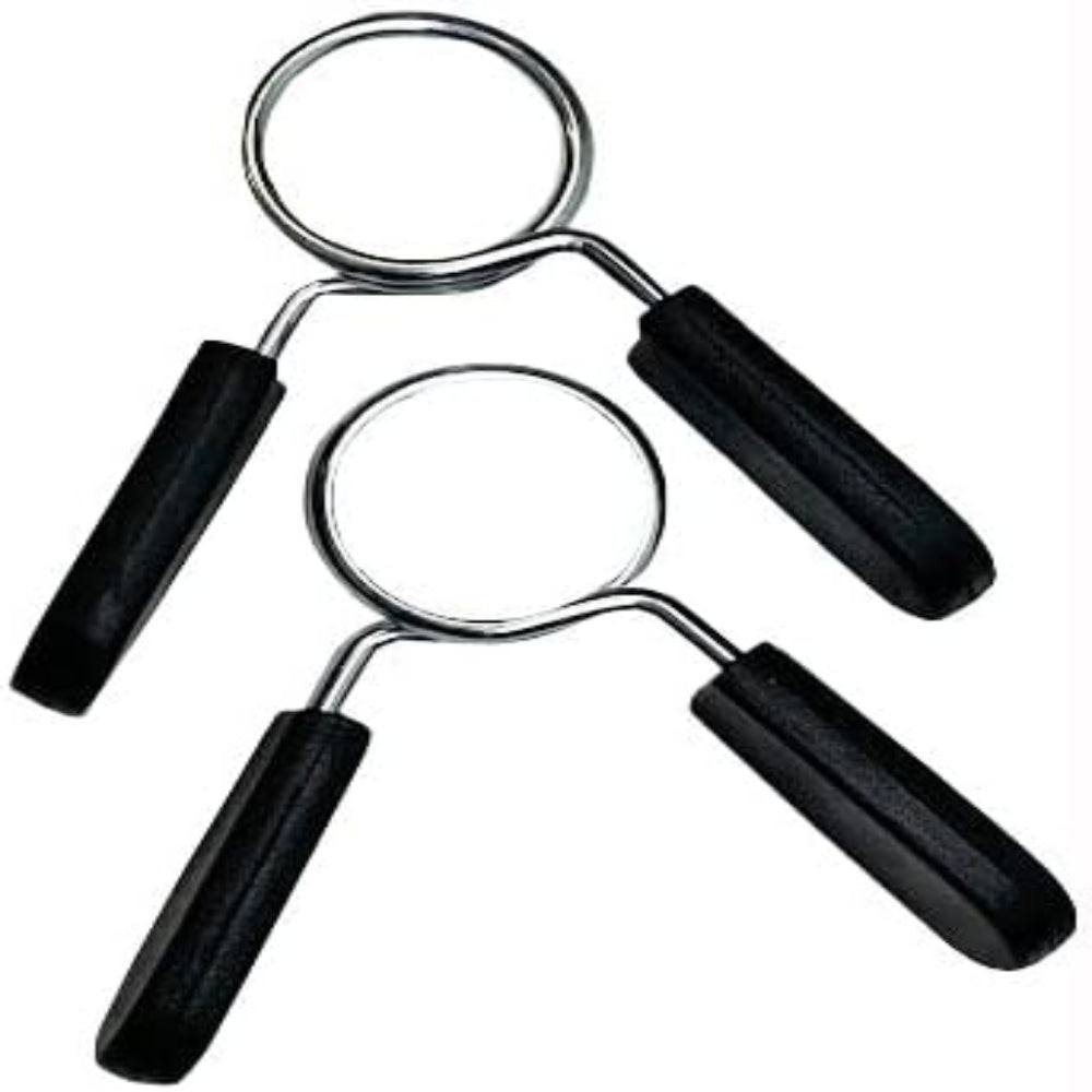 1 inch Chromed Spring Clip Collar Pair - Effortless Plate Switching for Efficient Workouts