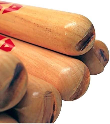 Amber Fight Gear Complete Cricket Stumps and Bails Set - 6 Full Size Stumps, 4 Bails for Test and Club Matches, Wood Craftsmanship