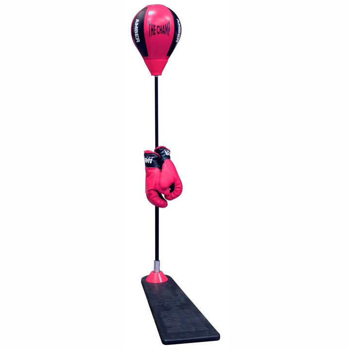 The Champ Kids Boxing Punch Stand Set with Punching Ball Bounce Back Punching Ball, Adjustable Stand, Pump, &amp; Boxing Gloves for Boys and GirlsAges 3