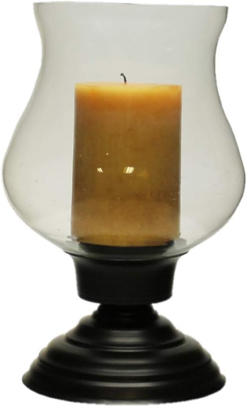 Traditional Hurricane Candle Holders with Wide Chimney - Elegant Table Centerpieces, Ideal Wedding Gift, 10 Inches (Set of 2)
