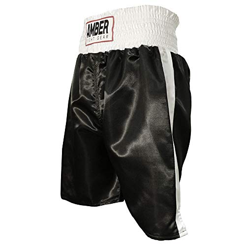 Fearless Classic Satin Pro-Style Boxing Trunks, Premium Lightweight Fight Shorts for Training, Sparring, and Gym Wear