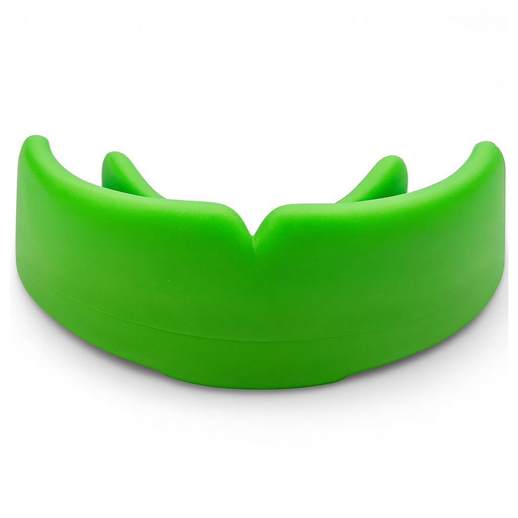 Amber Fight Gear Power Mouthpiece with Case, Green, Adult, Pack of 100