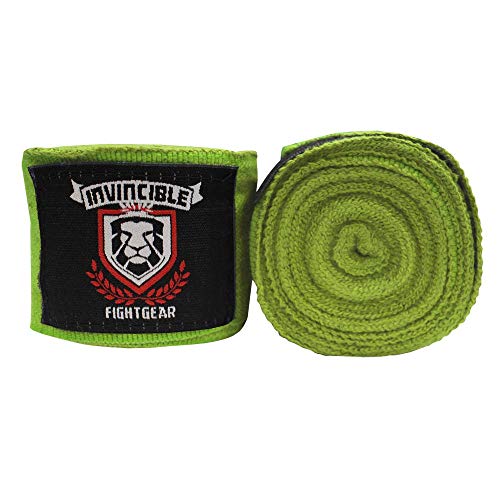 Lime Green Amber Fight Gear 180-Inch Elastic Hand Wraps