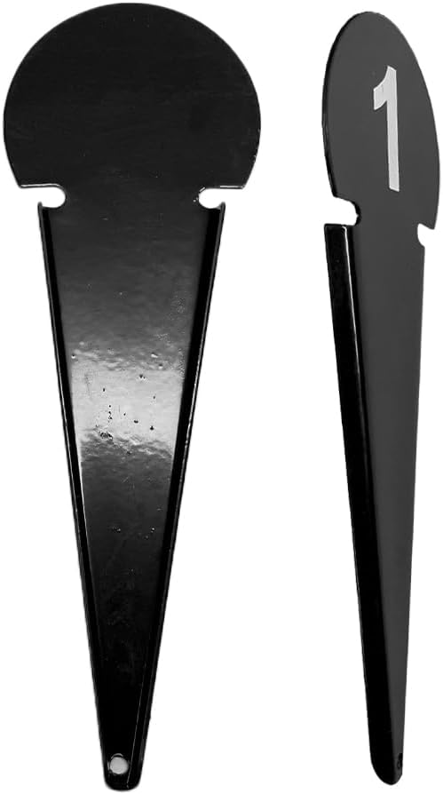 Durable Discus &amp; Shot Put Markers (Set of 10) Essential Track and Field Equipment, Spiked Tips for Secure Placement, High Visibility, Robust Metal Construction for Competitions and Training