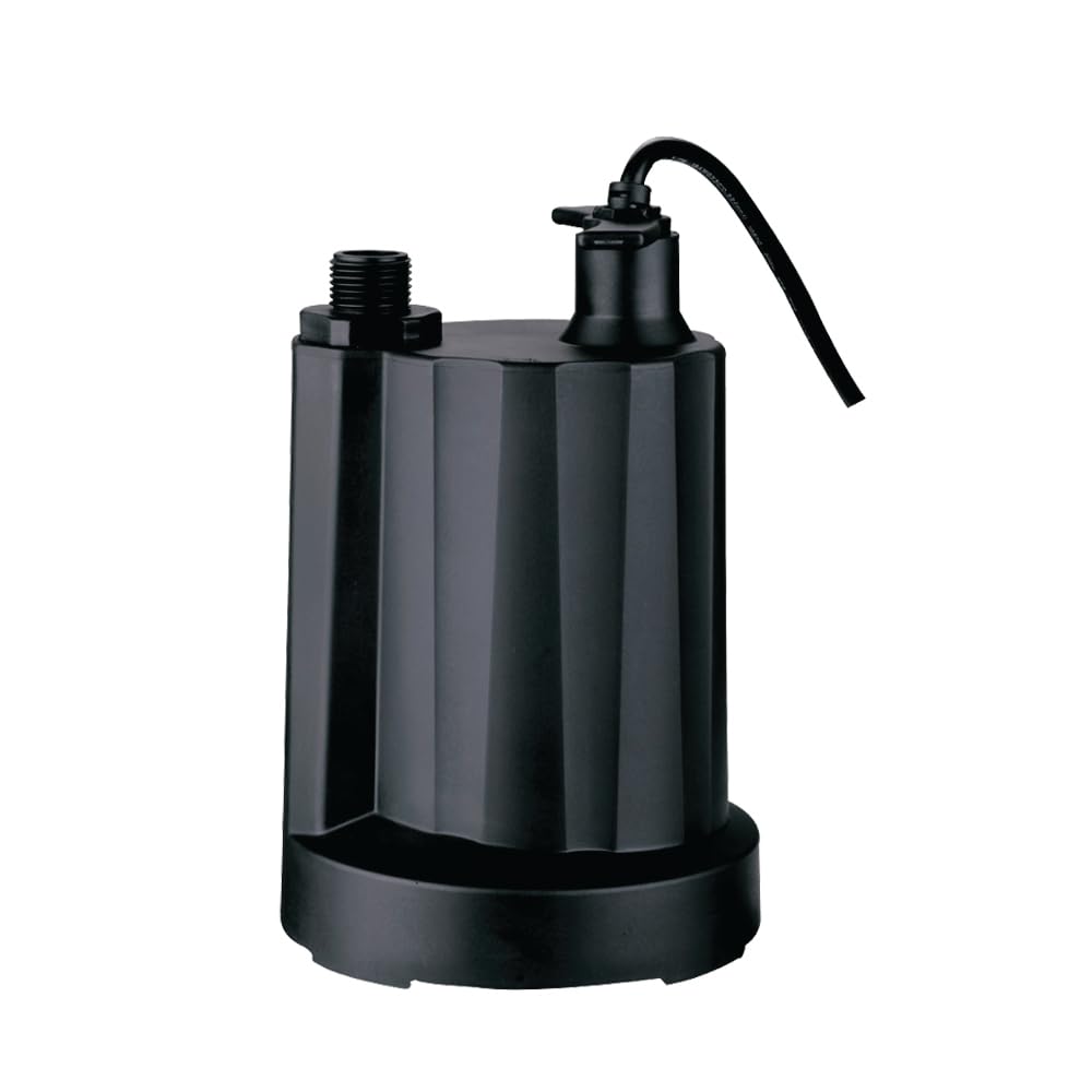 LIVEVIE Leo Pump Smart Sensor Utility Pump Set Corrosion-Resistant, Bottom Suction Design, with 1Inch NPT Discharge &amp; 3/4Inch Garden Hose Adapter, 1/6HP 115V/60HZ, LSC-121PL