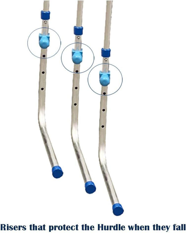 Amber Fight Gear Enhanced Training Agility Hurdles: Premium Self-Return Aluminum Set for Track, Field, Soccer, Football - Adjustable 27" to 42" - Versatile Performance Tools (Set of 3)