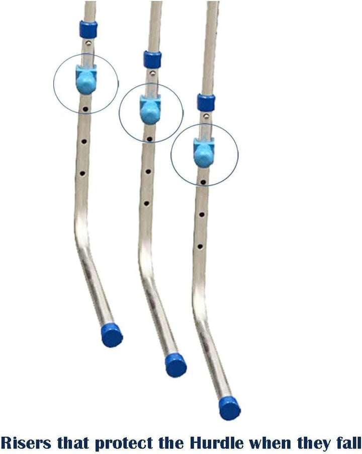 Amber Fight Gear Enhanced Training Agility Hurdles: Premium Self-Return Aluminum Set for Track, Field, Soccer, Football - Adjustable 27" to 42" - Versatile Performance Tools (Set of 3)