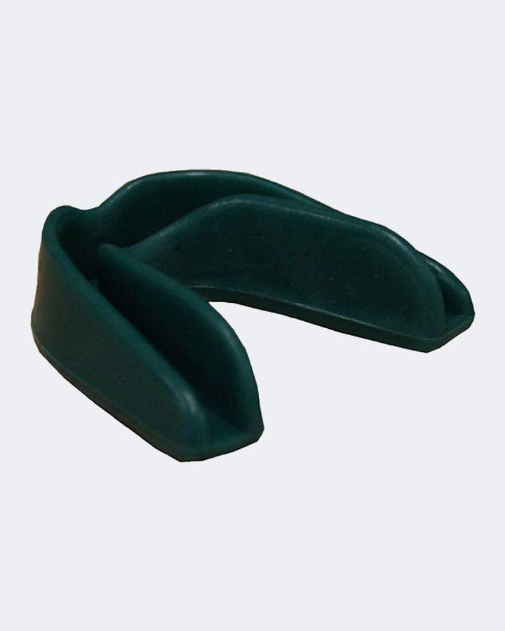Green custom fit sports mouthguard with a hygienic carrying cas