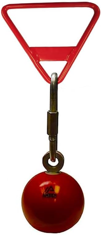 Amber Fight Gear Durable Steel Throwing Weight Replacement Handle ? Rust-Resistant Red Powder Coated Handle for Practice &amp; Competition