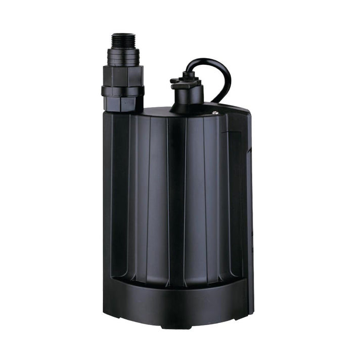 LIVEVIE Leo Pump Auto Utility Pump 1-1/2Inch Water Detection, 1/4Inch Water Level Control, 1Inch NPT Discharge with 3/4Inch Garden Hose Check Valve Adapter, LSC-255PEL