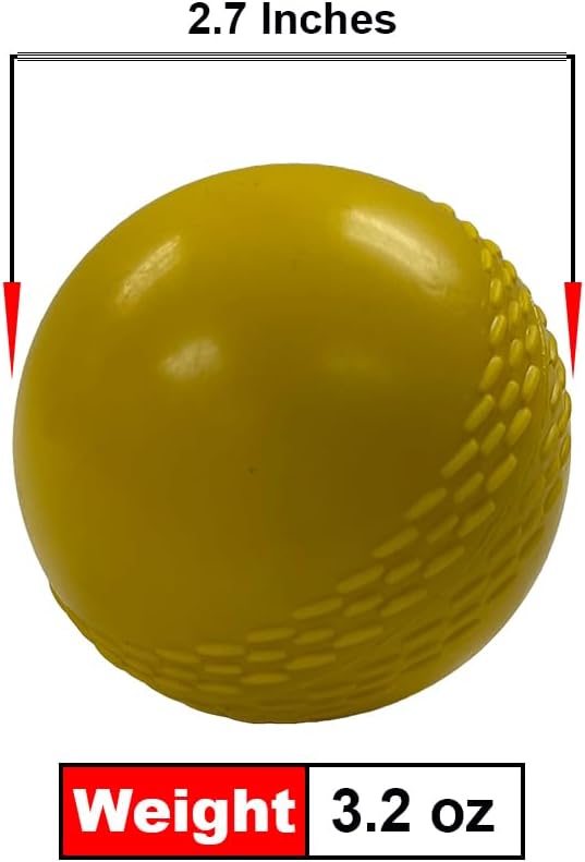 Amber Fight Gear Indoor Cricket Essential PVC Balls Safe, Durable Training Aid for Indoor Surfaces, Perfect for Skill Refinement &amp; Recreational Play (3)