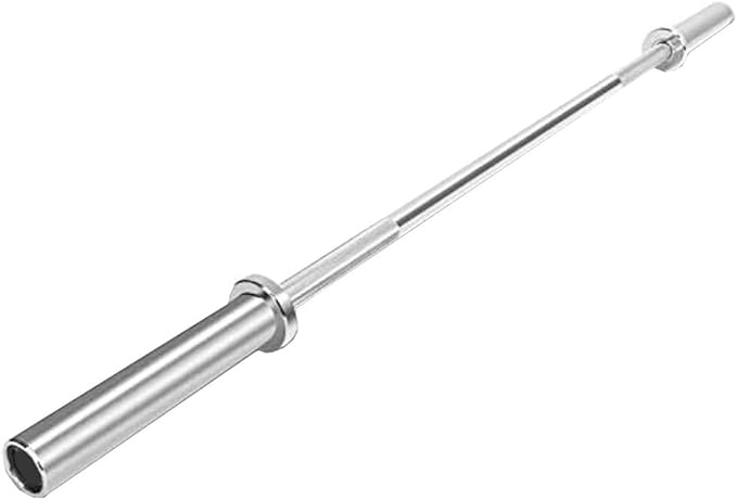 Olympic Weightlifting Barbell Bar 86 Inch - Heavy-Duty Straight Bar for 2-inch Weight Plates - 330 lb. Weight Capacity
