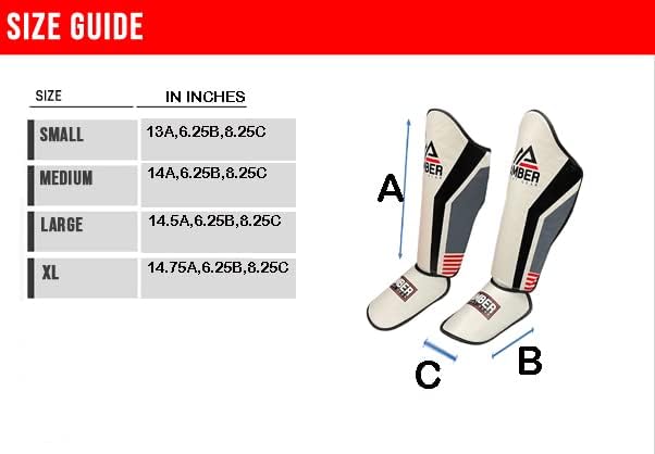 Gladiator Muay Thai Shin Guards, Synthetic Leather, Shock Absorbing Triple Foam, Adjustable Hook &amp; Loop Straps, Elastic Instep Strap, Durable &amp; Lightweight for MMA, Kickboxing