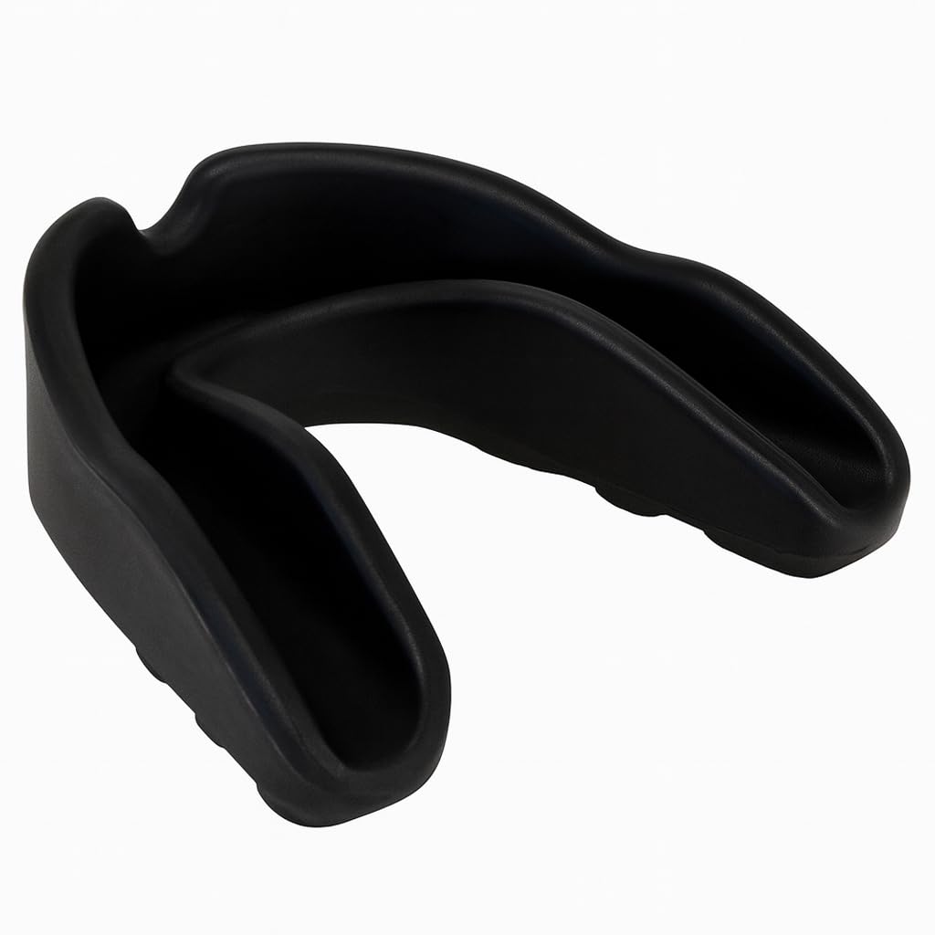 Junior Single Mouthpiece with Case: Durable, Customizable, and Hygienic Mouthguard for Kids Aged 5 to 10, Black, Pack of 100