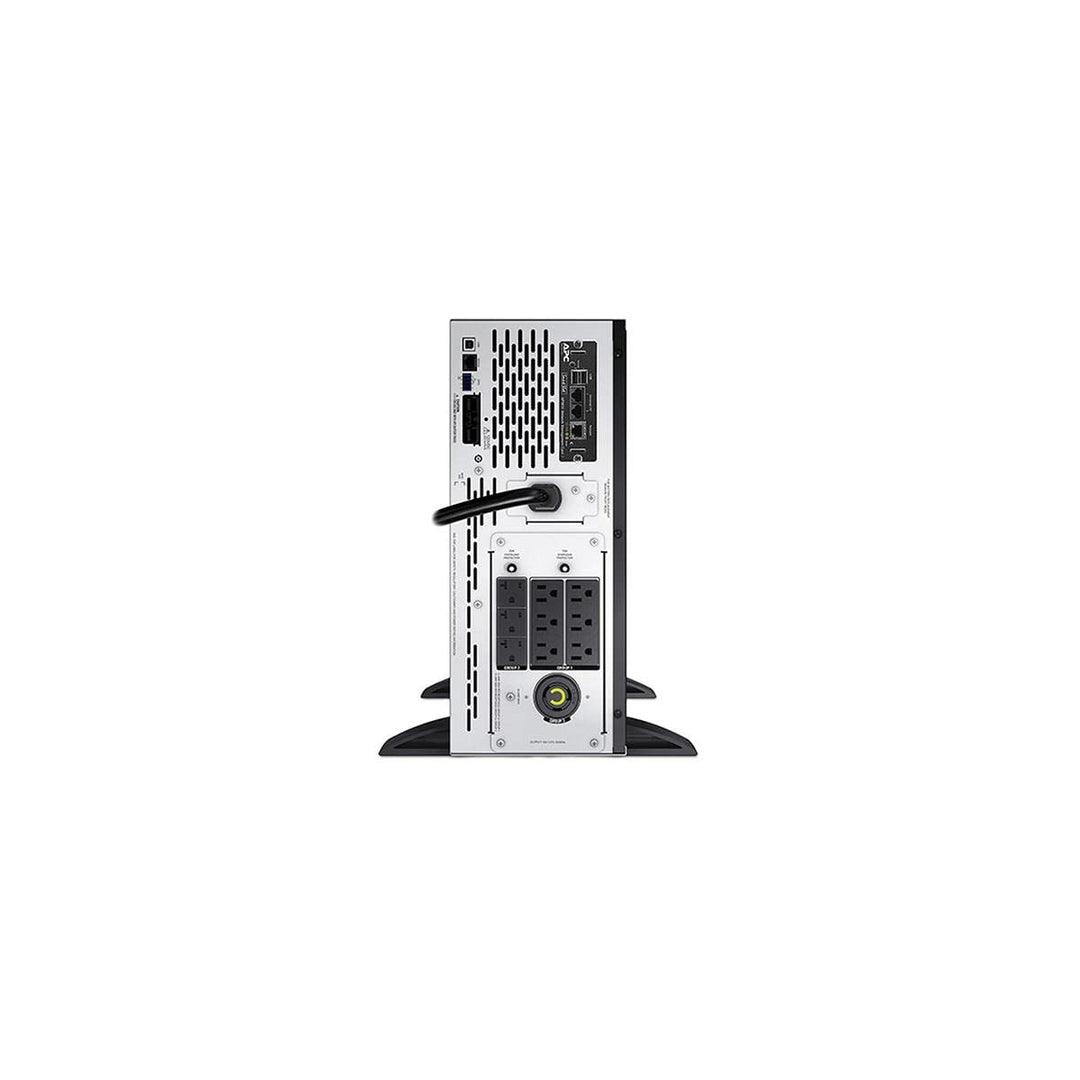 APC Network UPS, 3000VA Smart-UPS Sine Wave, Short Depth UPS with Extended Run Option, SMX3000LVNC, Network Management Card, Tower/4U Rack Convertible, Line-Interactive, 120V Black