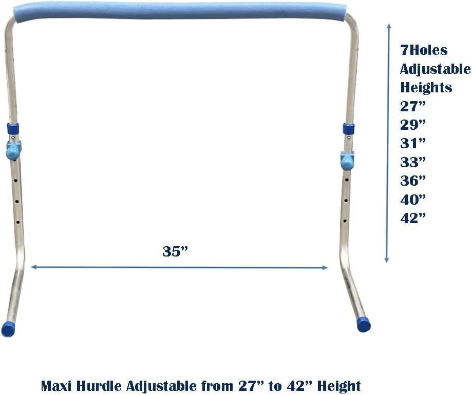 Amber Fight Gear Enhanced Training Agility Hurdles: Premium Self-Return Aluminum Set for Track, Field, Soccer, Football - Adjustable 27" to 42" - Versatile Performance Tools (Set of 3)