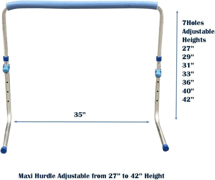 Amber Fight Gear Enhanced Training Agility Hurdles: Premium Self-Return Aluminum Set for Track, Field, Soccer, Football - Adjustable 27" to 42" - Versatile Performance Tools (Set of 3)
