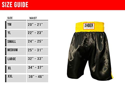 Fearless Classic Satin Pro-Style Boxing Trunks, Premium Lightweight Fight Shorts for Training, Sparring, and Gym Wear