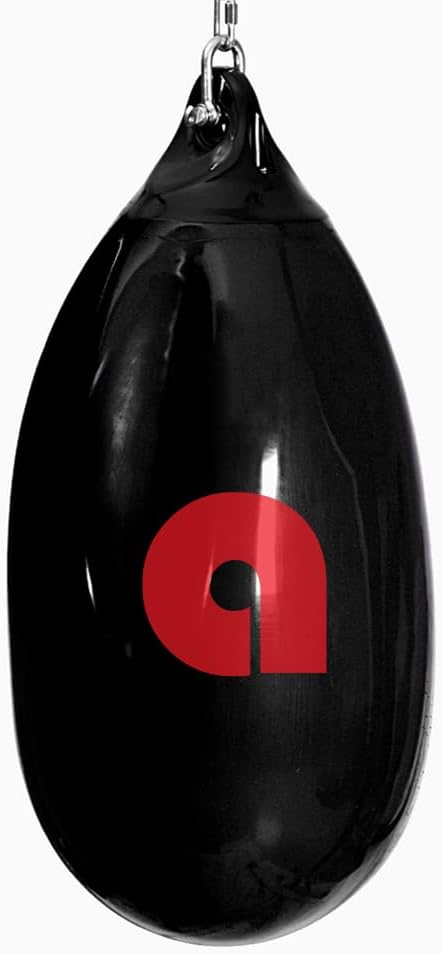 Seamless Anti-Leak 110lb Water Punching Heavy Bag for Adults Heavy Duty Boxing Water Bag for MMA &amp; Kickboxing Indoor &amp; Outdoor Use UV Resistant Vinyl Material Easy Assembly Black