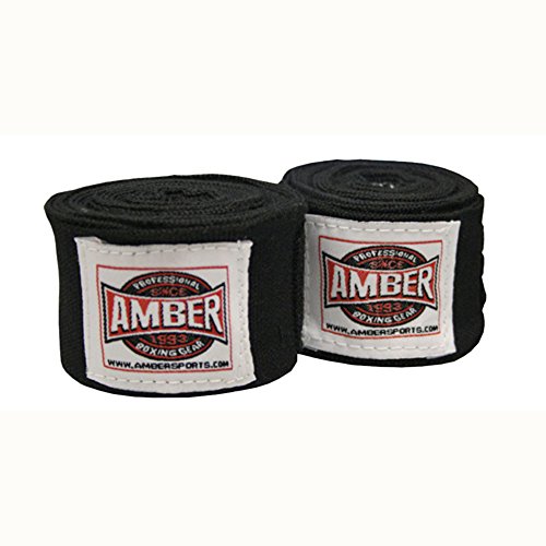 Amber Fight Gear Junior Elastic 120 Inch Handwraps, Safe, Breathable, Secure Fit for Boxing, Kickboxing, Muay Thai, and Martial Arts