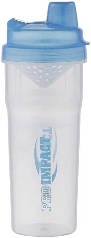 Mini Shaker Glass with Blue Cap: Premium Quality Protein Shaker Bottle for Smooth Blends, Leak-Proof Design, Easy to Carry, Ideal for Gym Enthusiasts and Athletes, Versatile Use, Blue