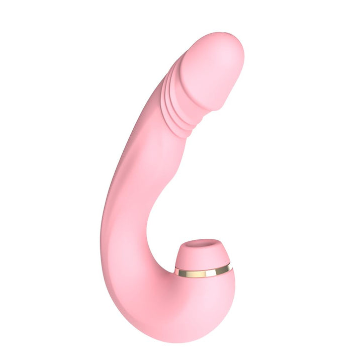 Clitoral &amp; G-Spot Vibrator with Suction, Tapping &amp; Vibration, 3-in-1 Rechargeable Waterproof Silicone Toy