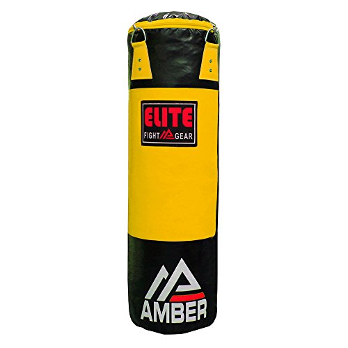 Elite Strikeforce Heavybag  6ft 100 lb for Boxing, Kickboxing, MMA, Muay Thai ToughTek Leather, Triple Stitched, Sand Weighted, D-Ring, Chains &amp; Swivel