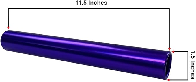 Aluminum Relay Baton Get The Winning Edge with Our Official Size, Lightweight, and Safe, Purple Pack of 5