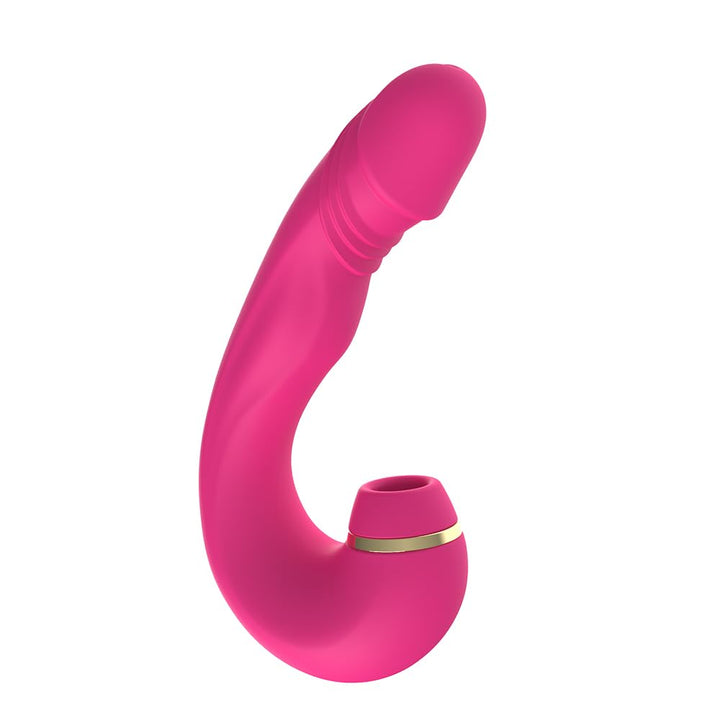 Clitoral &amp; G-Spot Vibrator with Suction, Tapping &amp; Vibration, 3-in-1 Rechargeable Waterproof Silicone Toy