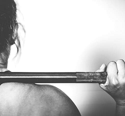 Olympic Weightlifting Barbell Bar 86 Inch - Heavy-Duty Straight Bar for 2-inch Weight Plates - 330 lb. Weight Capacity