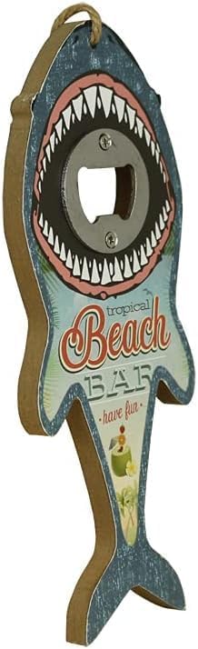 Shark Bottle Opener for Beer, Soda, and Pop Tops - Wall Mount Bartender Kitchen Barware
