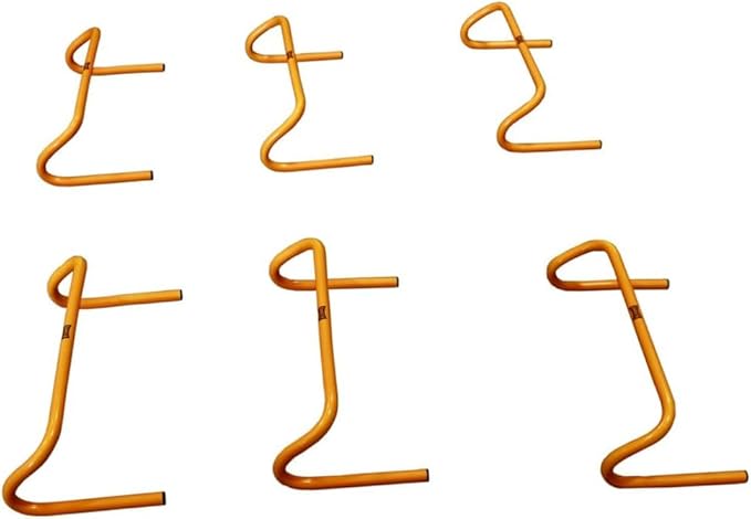 Multi-Sport Speed Training Hurdles Set of 6 Mini Hurdles for Agility &amp; Coordination, Lightweight PVC Construction, Ideal for Football, Soccer, Baseball, Hockey, Track, Tennis, Lacrosse (12 inch)