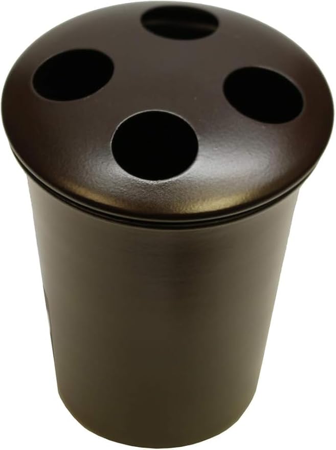 Millennium Collection Toothbrush Holder - Elegant Bathroom Vanity Countertop Organizer with Antique Copper Finish - Perfect Home Decor Addition, 4 L x 3 W inches