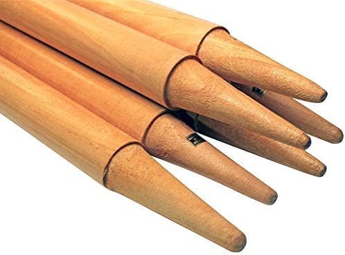 Amber Fight Gear Complete Cricket Stumps and Bails Set - 6 Full Size Stumps, 4 Bails for Test and Club Matches, Wood Craftsmanship