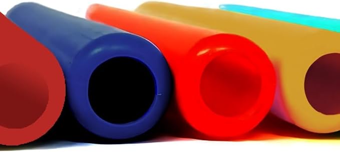 Premium Safety-Enhanced Junior Plastic Relay Baton Set (6-Piece) - Durable, Lightweight, and Vibrant Batons with Rolled Edges for Safe and Comfortable Handling