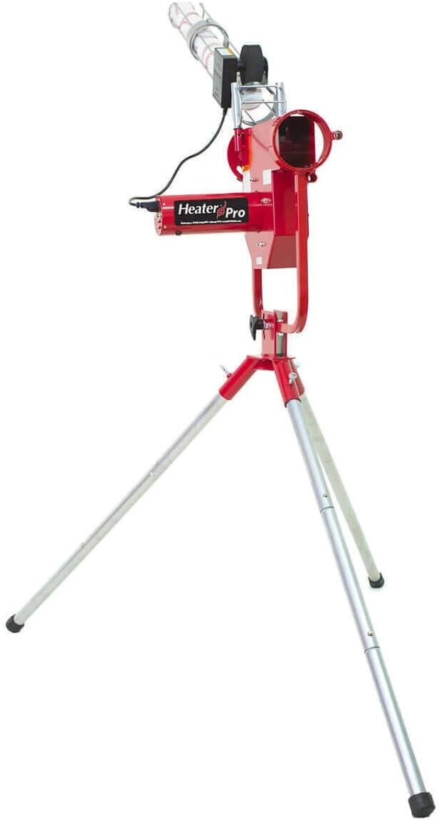 Heater Pro Real Baseball Pitching Machine with Ball Feeder