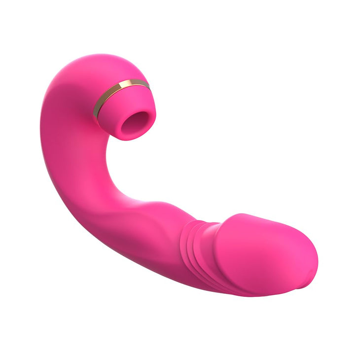 Clitoral &amp; G-Spot Vibrator with Suction, Tapping &amp; Vibration, 3-in-1 Rechargeable Waterproof Silicone Toy