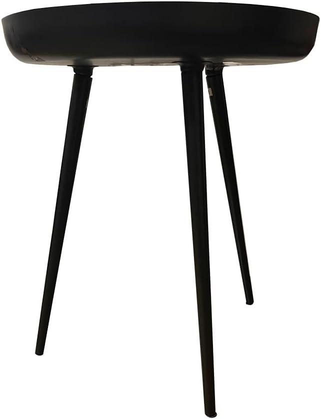 LIVEVIE Bregenz Collection Enamel-Coated Metal End Table Versatile Indoor Decor &amp; Serving Table for Home and Office, Maroon, 20 x 24 inches