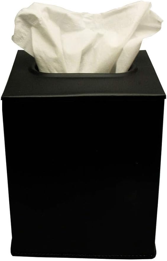 Millennium Collection Elegant Paper Facial Tissue Box Cover Holder - Perfect for Bathroom Vanity, Bedroom Dresser, Nightstand, Home Office