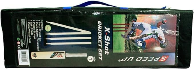 Amber Fight Gear X-Shot for Junior Kids Cricket Set for Kids Upto 3 Years ? Set Includes Bat, Ball, Stumps, Bails, Wicket Base and Carrying Case