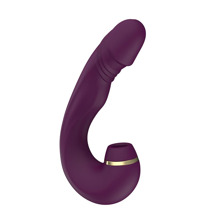 Clitoral &amp; G-Spot Vibrator with Suction, Tapping &amp; Vibration, 3-in-1 Rechargeable Waterproof Silicone Toy