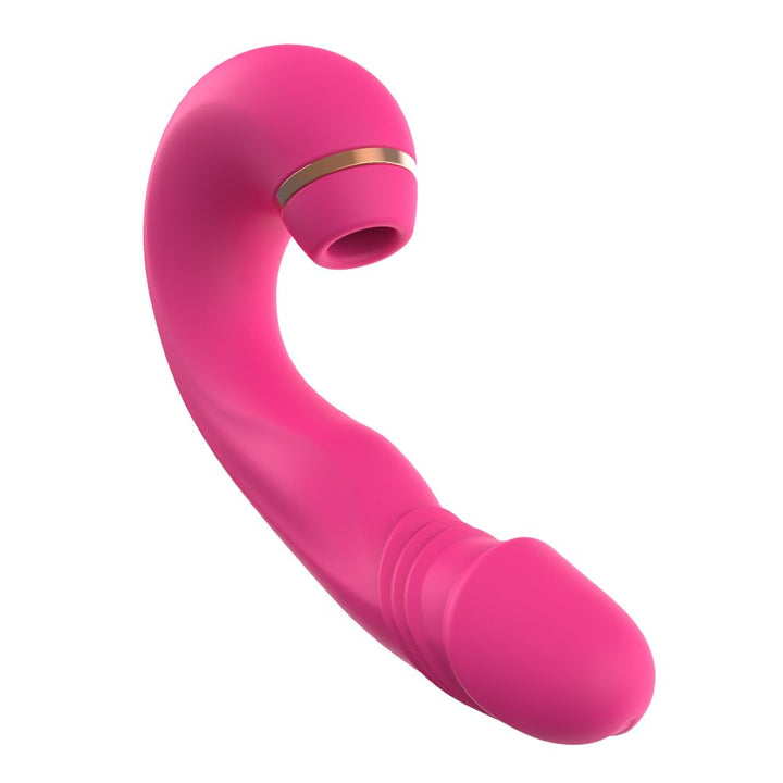 Clitoral &amp; G-Spot Vibrator with Suction, Tapping &amp; Vibration, 3-in-1 Rechargeable Waterproof Silicone Toy