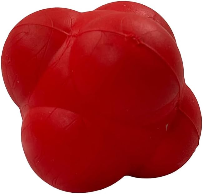 Amber Fight Gear Agility Bounce Reaction Ball for Exception Hand Eye Coordination Small Red