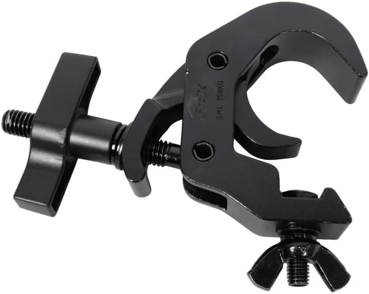 ProX T-C12H-BLKX4 Set of 4 Aluminum Self-Locking M10 Clamp with Big Wing Knob for 2 Inch Truss Tube Capacity 330 lbs. Black Finish