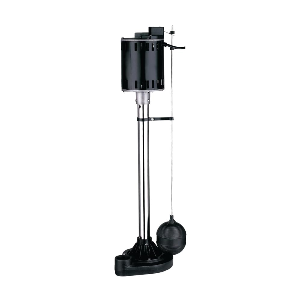 LIVEVIE Leo Pump Pedestal Pump Stainless Steel, Thermal Protection, Adjustable Float, Corrosion-Resistant, Clog Prevention, 1-1/2Inch NPT Discharge, 1/2HP 115V/60HZ, LHP375S