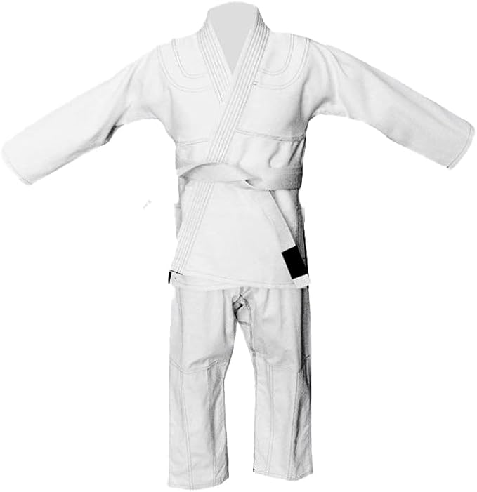 Gold Weave Jujitsu Gi, Durable Pearl Weave with Reinforced Collar, Sleeves, Custom Tailored for Enhanced Performance, Includes White Belt, A2