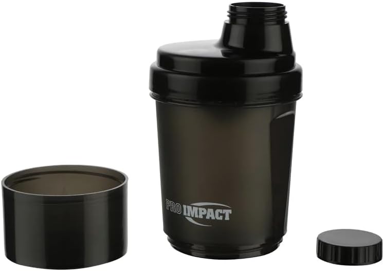 Amber Fight Gear Super Shaker Small with Storage Cap No. 3, Your Ultimate Portable Mixing Solution with Convenient Storage Cup, Smooth Mixing Plastic Net, Durable Design, Black